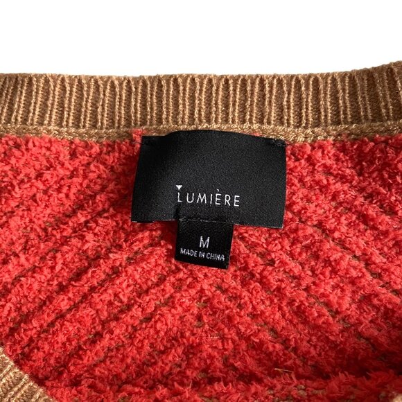 Lumier Long Sleeve Zig Zag Boatneck Sweater Sz‎ M NWT Colorful Soft Artsy - Picture 7 of 11